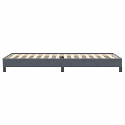 Letto a Molle senza Materasso Grigio Scuro 90x220 cm Velluto | homemem39