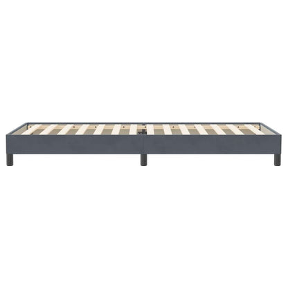 Letto a Molle senza Materasso Grigio Scuro 90x220 cm Velluto