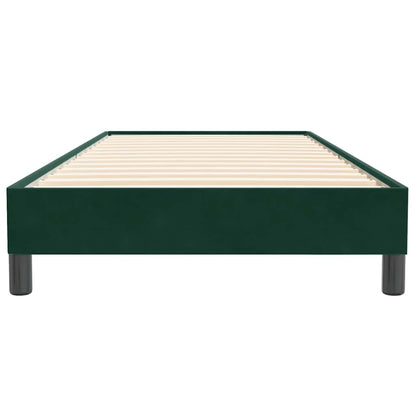 Letto a Molle senza Materasso Verde Scuro 90x220 cm Velluto