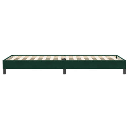 Letto a Molle senza Materasso Verde Scuro 90x220 cm Velluto | homemem39