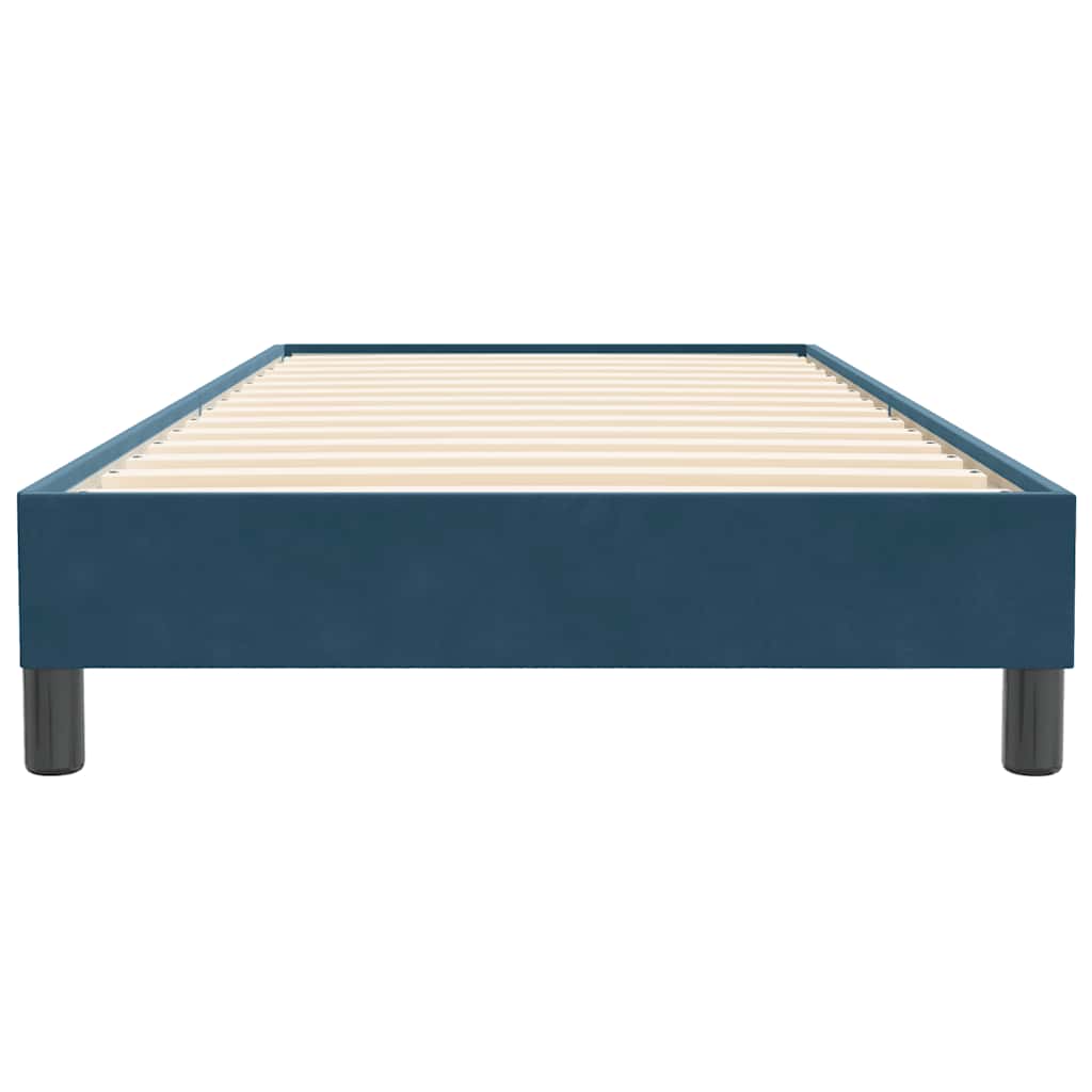 Letto a Molle senza Materasso Blu Scuro 90x220 cm Velluto | homemem39