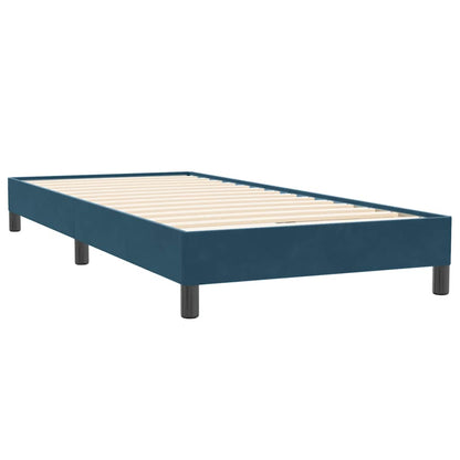 Letto a Molle senza Materasso Blu Scuro 90x220 cm Velluto | homemem39