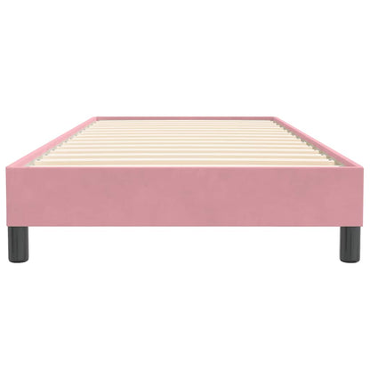 Letto a Molle senza Materasso Rosa 90x220 cm Velluto