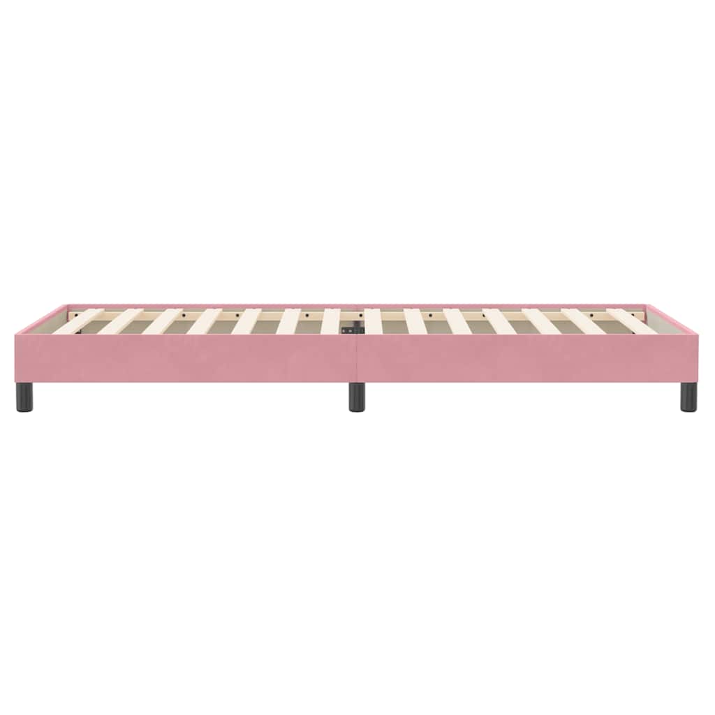 Letto a Molle senza Materasso Rosa 90x220 cm Velluto | homemem39