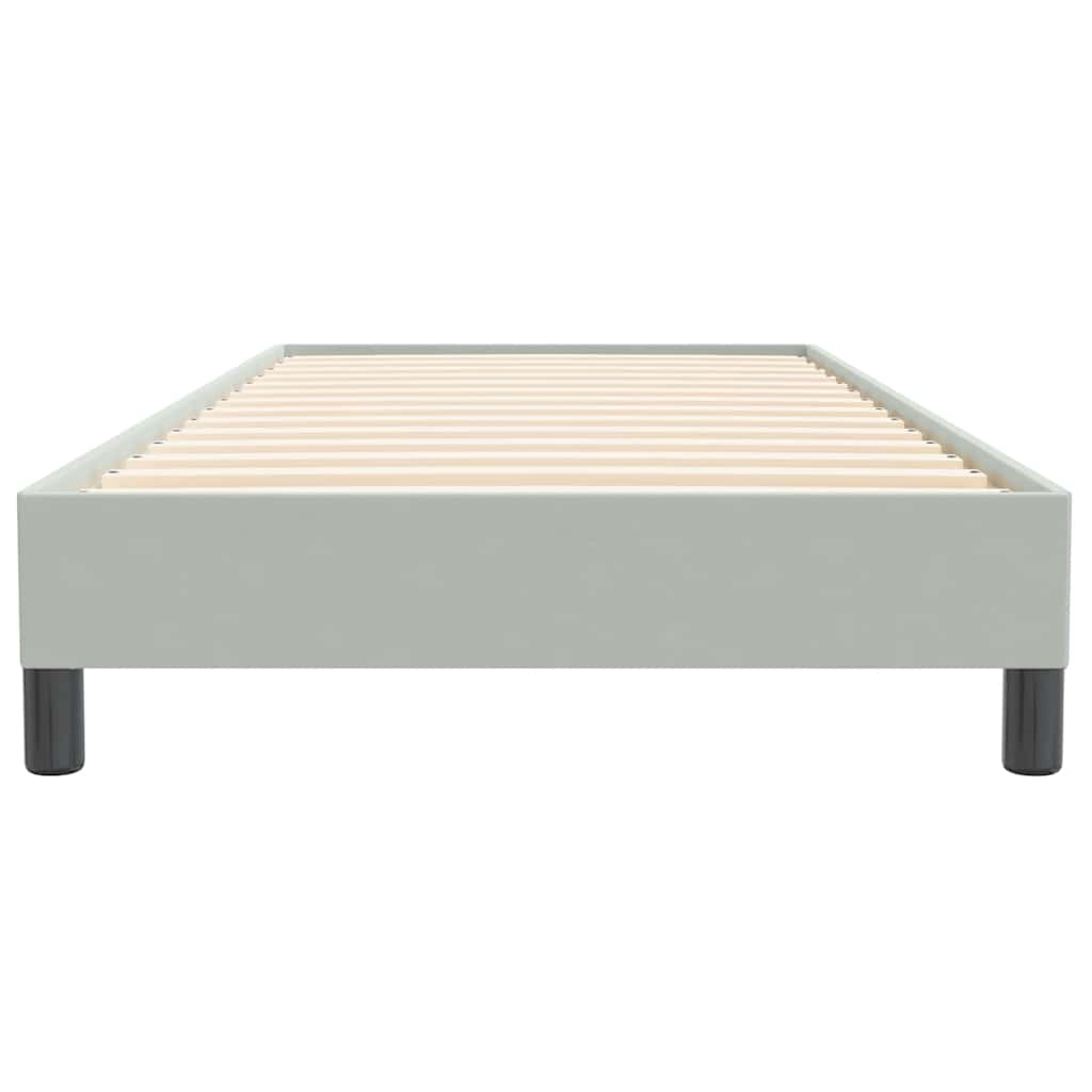 Letto a Molle senza Materasso Grigio Chiaro 100x220cm Velluto | homemem39