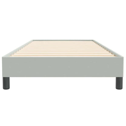 Letto a Molle senza Materasso Grigio Chiaro 100x220cm Velluto