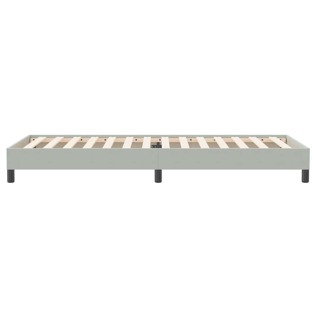 Letto a Molle senza Materasso Grigio Chiaro 100x220cm Velluto | homemem39