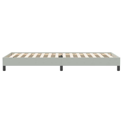 Letto a Molle senza Materasso Grigio Chiaro 100x220cm Velluto | homemem39