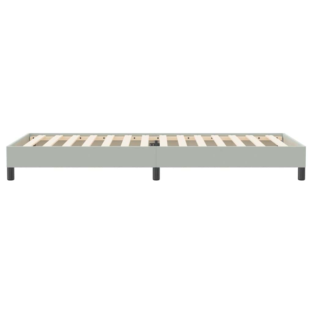 Letto a Molle senza Materasso Grigio Chiaro 100x220cm Velluto