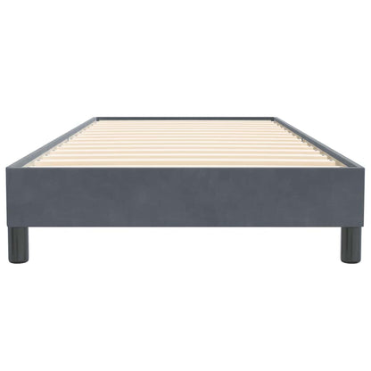 Letto a Molle senza Materasso Grigio Scuro 100x220 cm Velluto