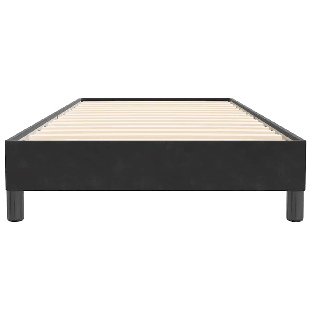 Letto a Molle senza Materasso Nero 100x220 cm in Velluto | homemem39