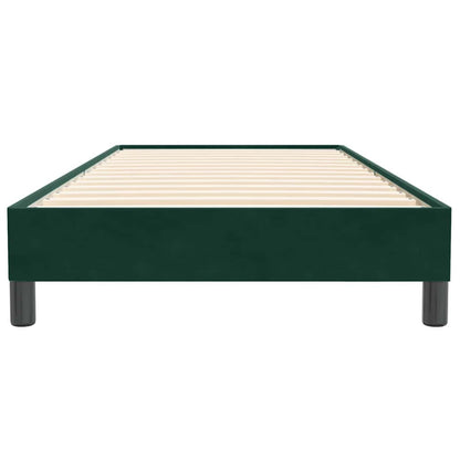 Letto a Molle senza Materasso Verde Scuro 100x220 cm Velluto | homemem39
