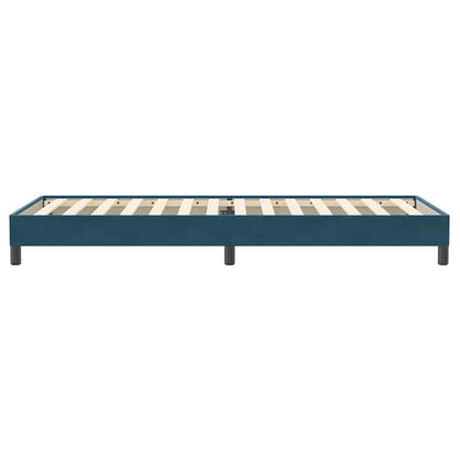 Letto a Molle senza Materasso Blu Scuro 100x220 cm in Velluto | homemem39