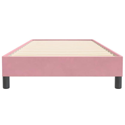 Letto a Molle senza Materasso Rosa 100x220 cm in Velluto