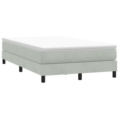 Letto a Molle senza Materasso Grigio Chiaro 120x220cm Velluto | homemem39