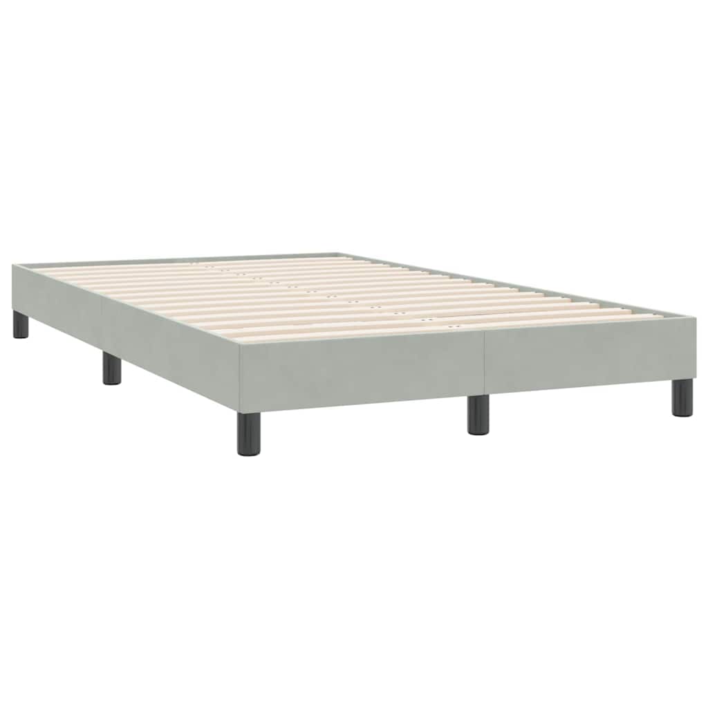Letto a Molle senza Materasso Grigio Chiaro 120x220cm Velluto | homemem39