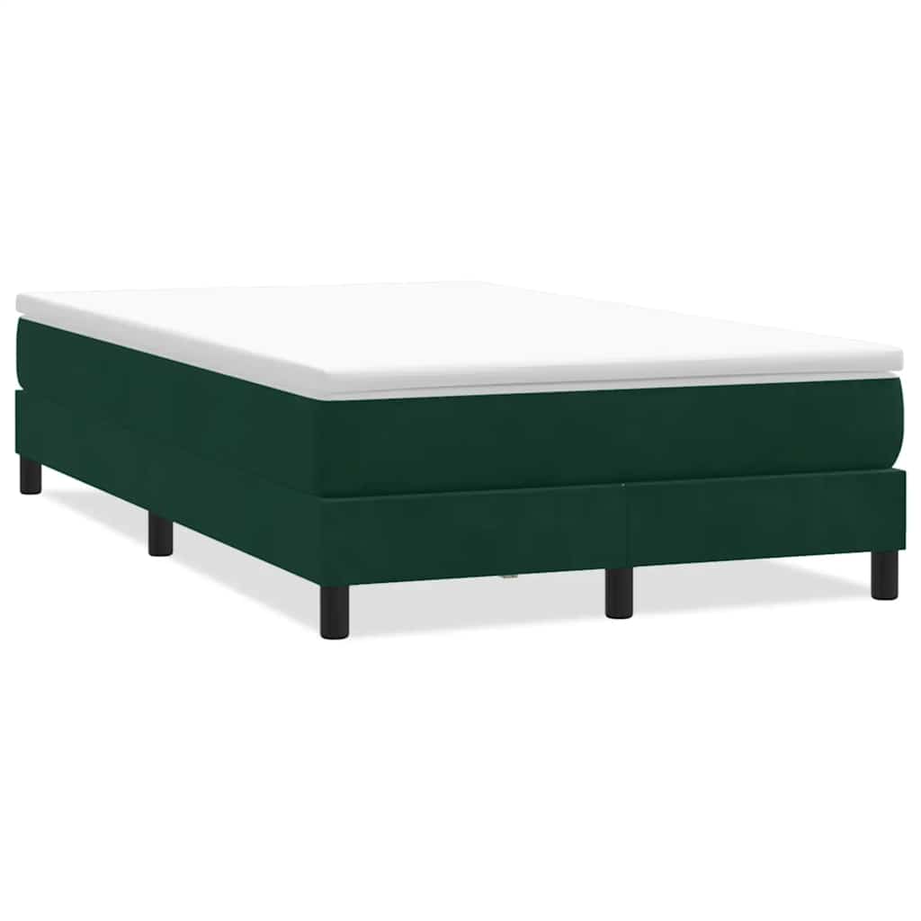 Letto a Molle senza Materasso Verde Scuro 120x220 cm Velluto | homemem39