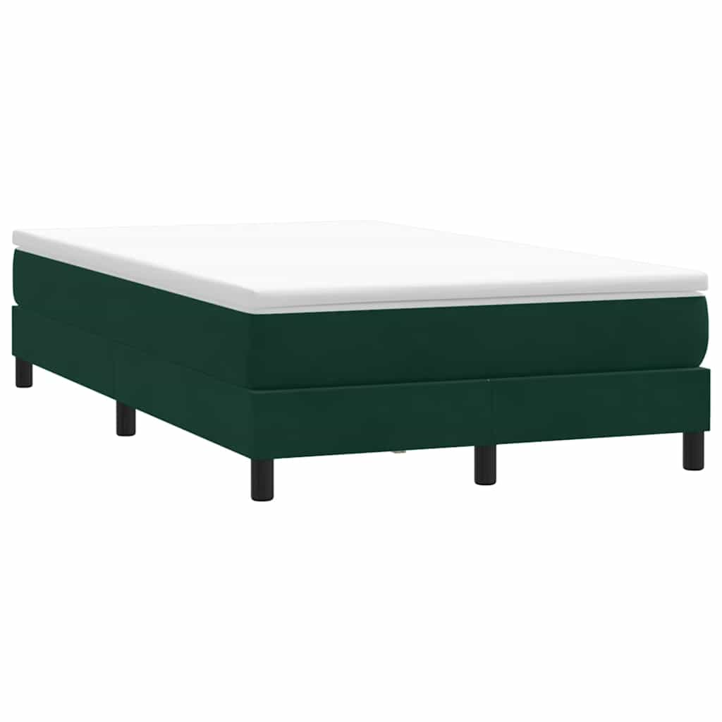 Letto a Molle senza Materasso Verde Scuro 120x220 cm Velluto | homemem39