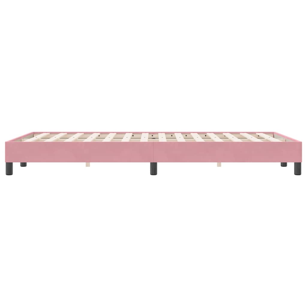 Letto a Molle senza Materasso Rosa 120x220 cm in Velluto | homemem39
