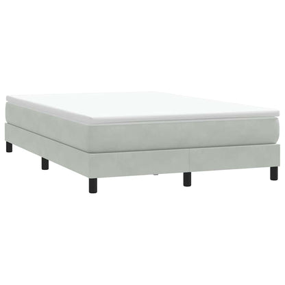 Letto a Molle senza Materasso Grigio Chiaro 140x220cm Velluto | homemem39