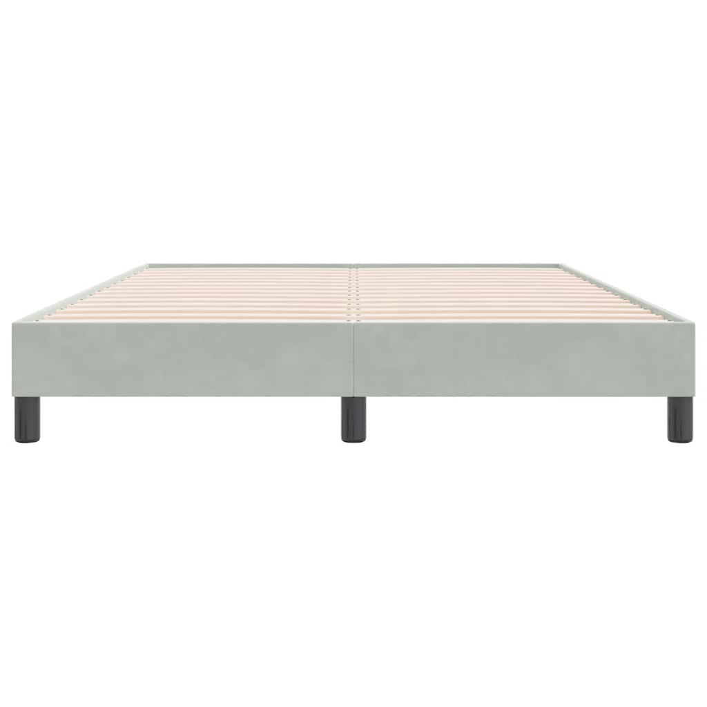 Letto a Molle senza Materasso Grigio Chiaro 140x220cm Velluto | homemem39