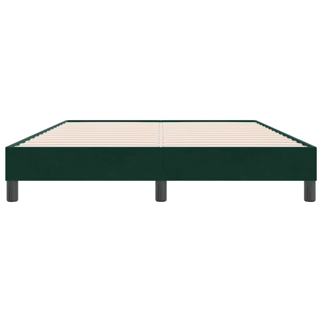 Letto a Molle senza Materasso Verde Scuro 140x220 cm Velluto | homemem39