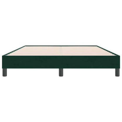 Letto a Molle senza Materasso Verde Scuro 140x220 cm Velluto | homemem39