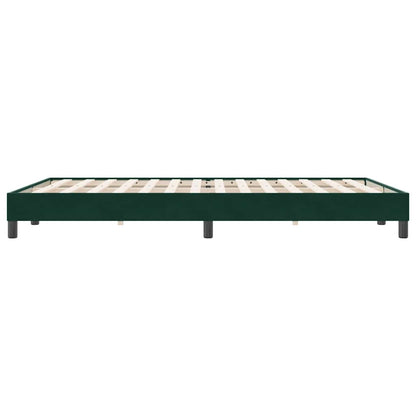 Letto a Molle senza Materasso Verde Scuro 140x220 cm Velluto | homemem39