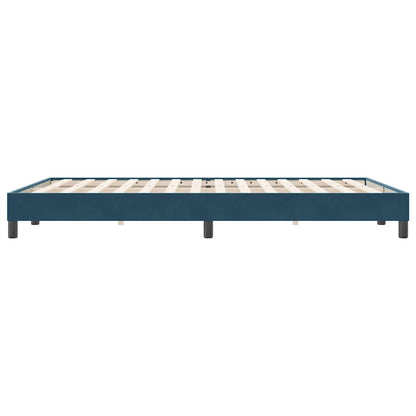 Letto a Molle senza Materasso Blu Scuro 140x220 cm Velluto