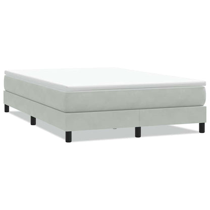 Letto a Molle senza Materasso Grigio Chiaro 160x220cm Velluto | homemem39