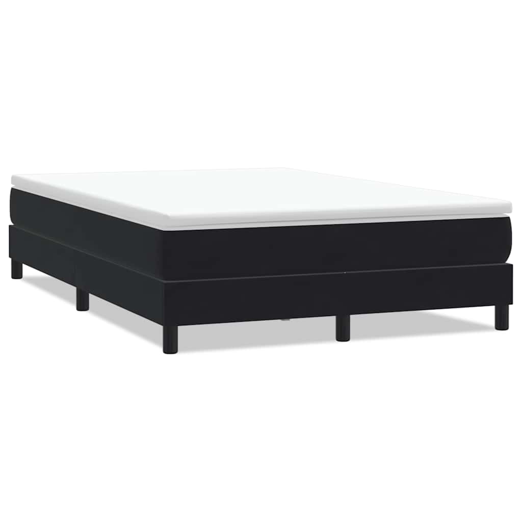 Letto a Molle senza Materasso Nero 160x220 cm in Velluto