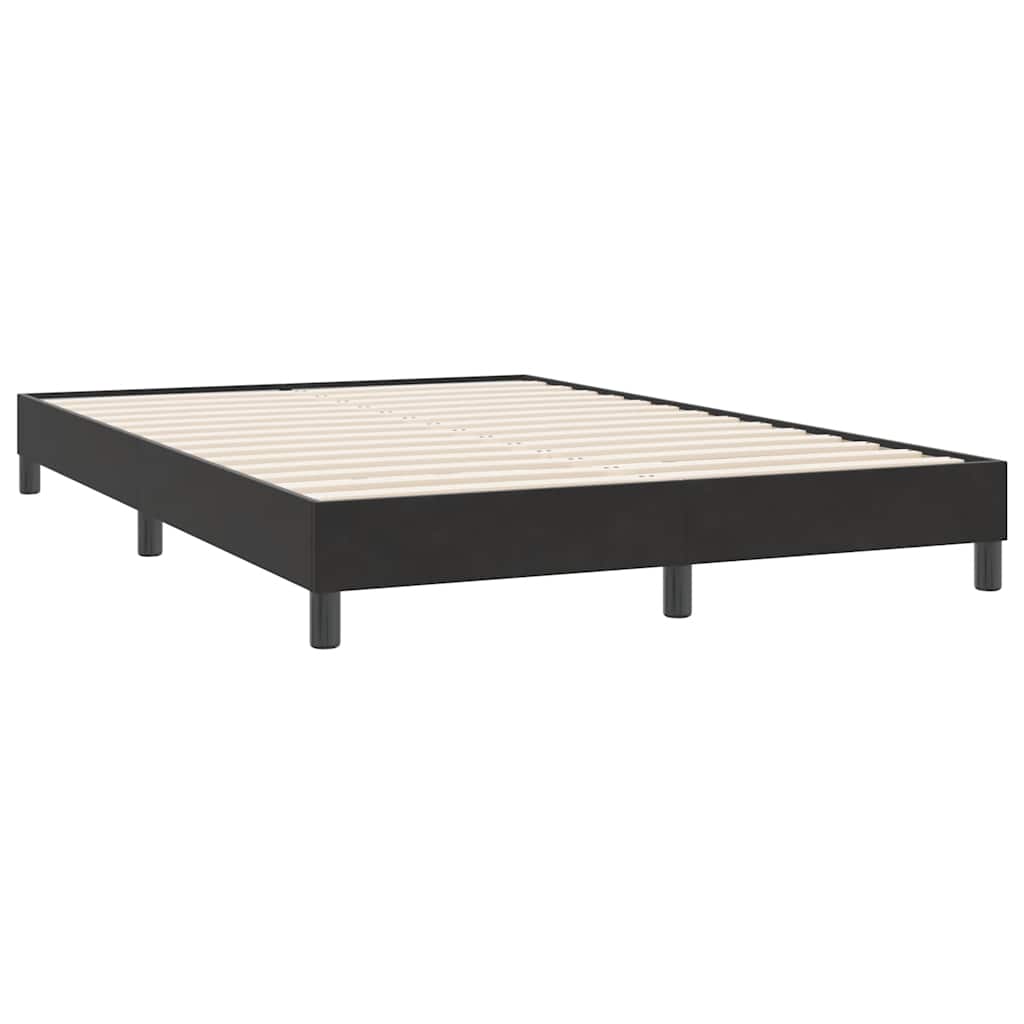 Letto a Molle senza Materasso Nero 160x220 cm in Velluto