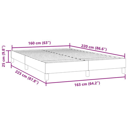 Letto a Molle senza Materasso Nero 160x220 cm in Velluto | homemem39