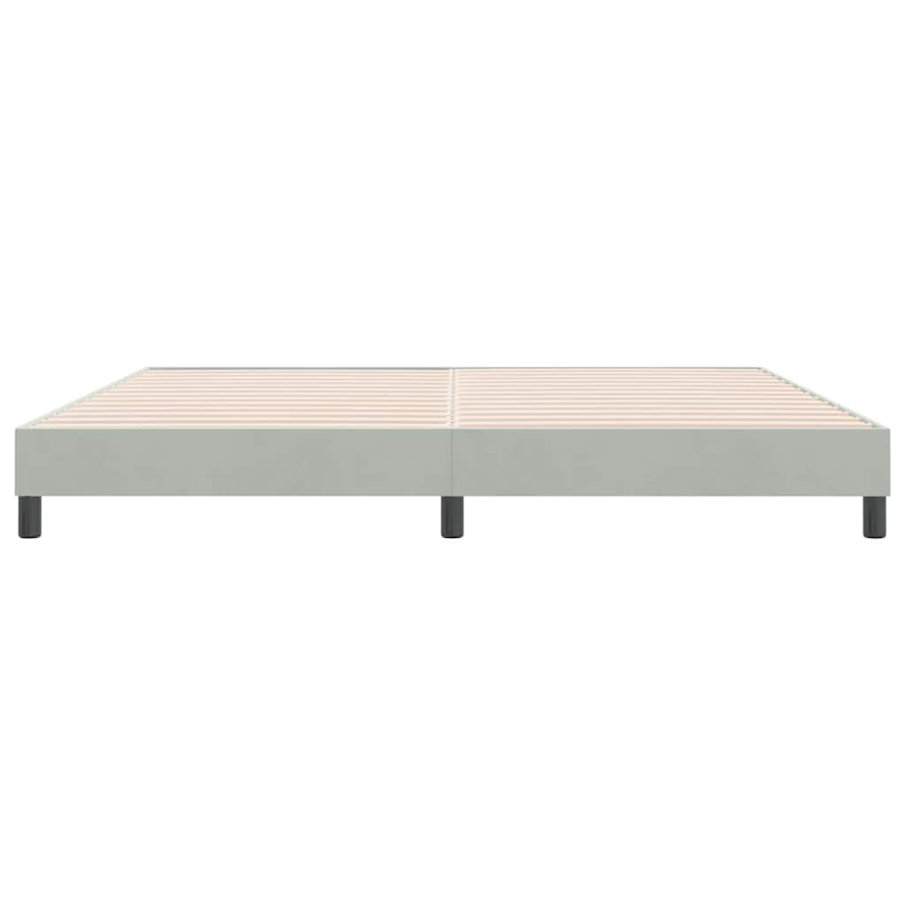 Letto a Molle senza Materasso Grigio Chiaro 180x220cm Velluto | homemem39