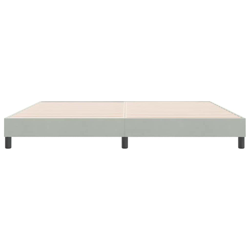 Letto a Molle senza Materasso Grigio Chiaro 180x220cm Velluto