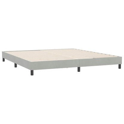 Letto a Molle senza Materasso Grigio Chiaro 180x220cm Velluto | homemem39