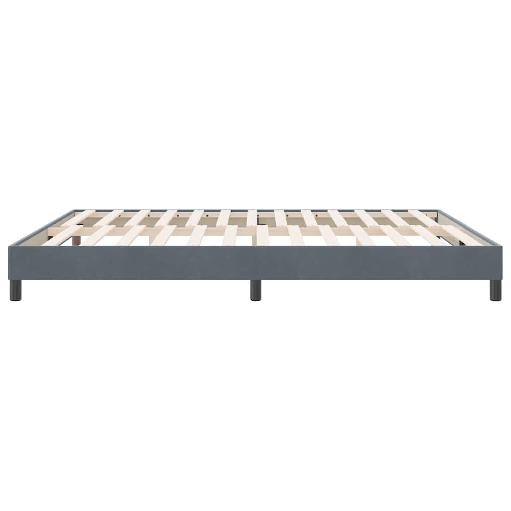 Letto a Molle senza Materasso Grigio Scuro 180x220 cm Velluto | homemem39