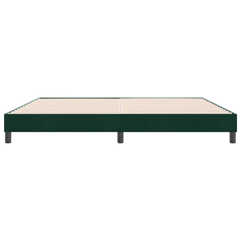 Letto a Molle senza Materasso Verde Scuro 180x220 cm Velluto | homemem39