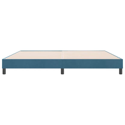 Letto a Molle senza Materasso Blu Scuro 180x220 cm Velluto | homemem39