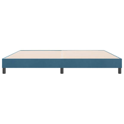 Letto a Molle senza Materasso Blu Scuro 180x220 cm Velluto