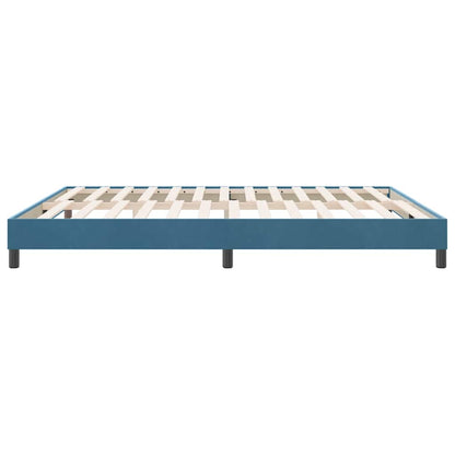 Letto a Molle senza Materasso Blu Scuro 180x220 cm Velluto
