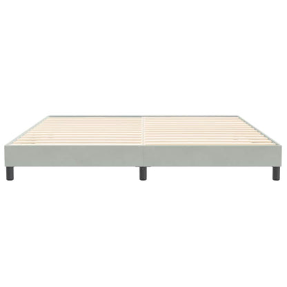 Letto a Molle senza Materasso Grigio Chiaro 200x220cm Velluto | homemem39