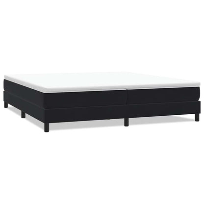 Letto a Molle senza Materasso Nero 200x220 cm in Velluto