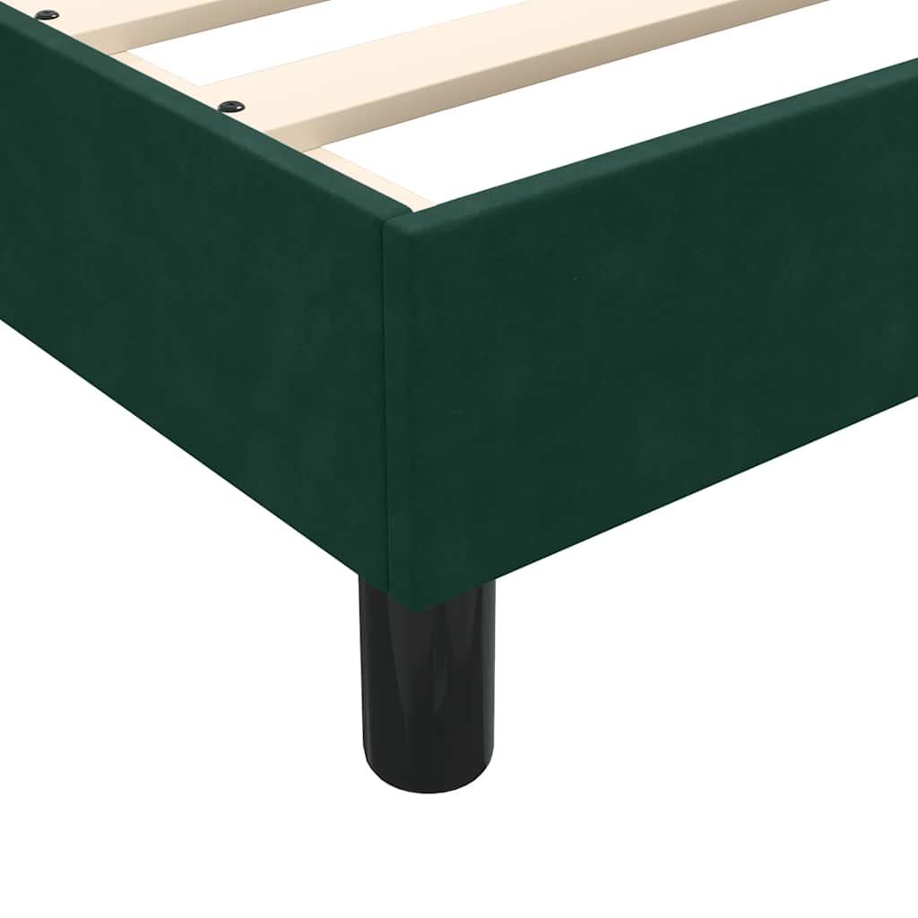Letto a Molle senza Materasso Verde Scuro 200x220 cm Velluto | homemem39