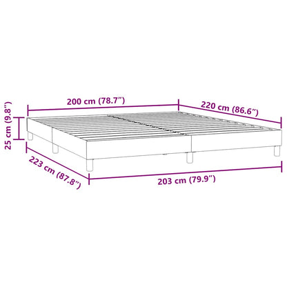 Letto a Molle senza Materasso Verde Scuro 200x220 cm Velluto | homemem39