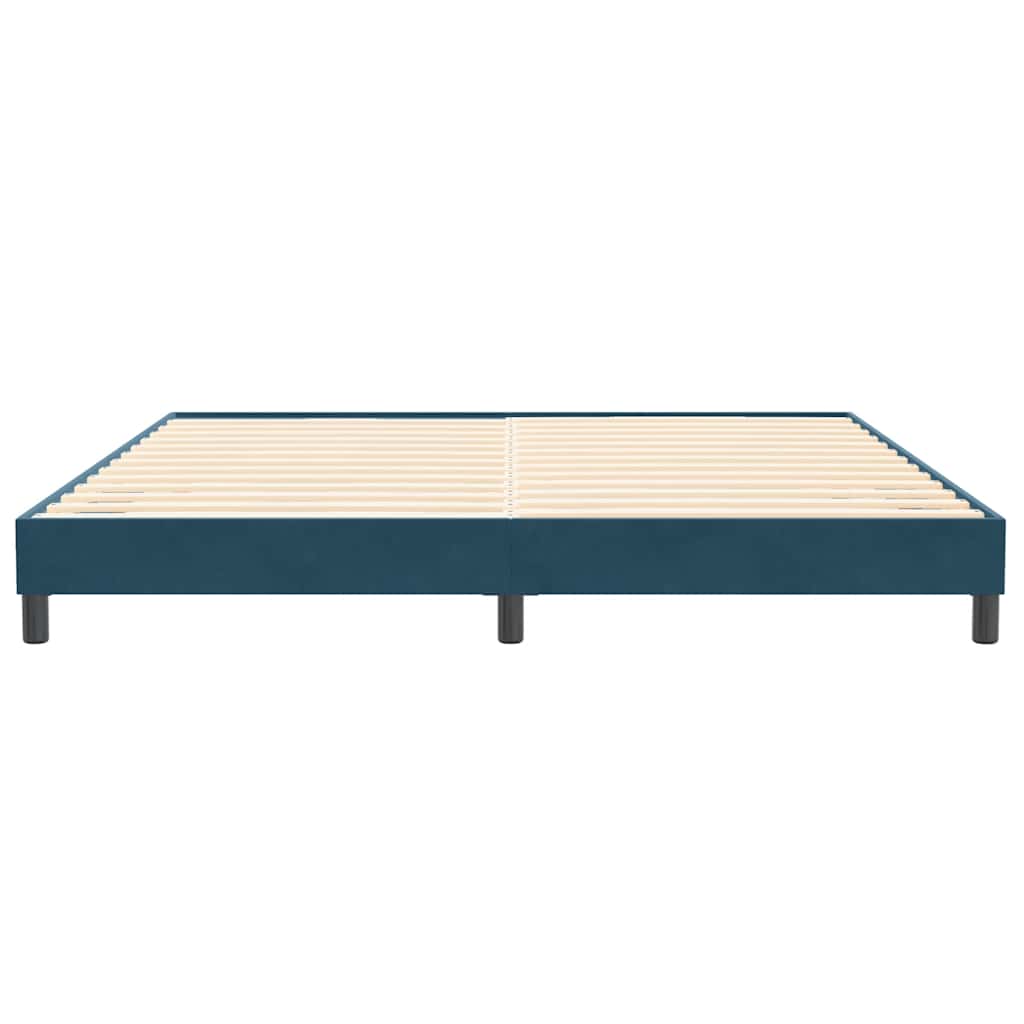 Letto a Molle senza Materasso Blu Scuro 200x220 cm in Velluto | homemem39