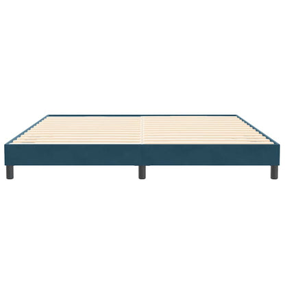 Letto a Molle senza Materasso Blu Scuro 200x220 cm in Velluto | homemem39