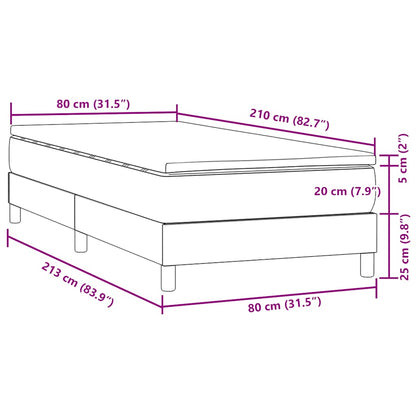 Giroletto a Molle con Materasso Blu Scuro 80x210 cm Velluto | homemem39