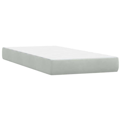 Giroletto a Molle con Materasso grigio chiaro 90x210 cm Velluto | homemem39