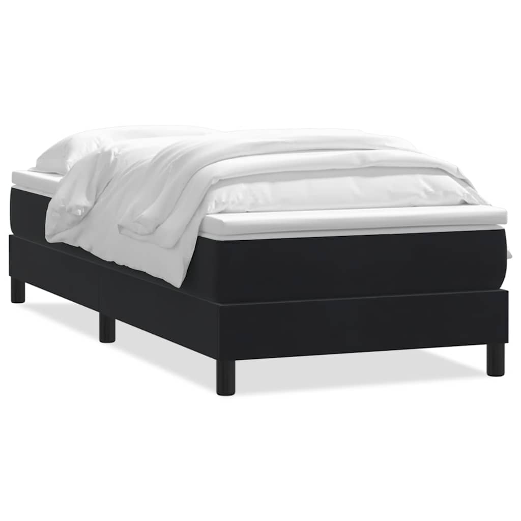 Giroletto a Molle con Materasso Nero 90x210 cm in Velluto | homemem39